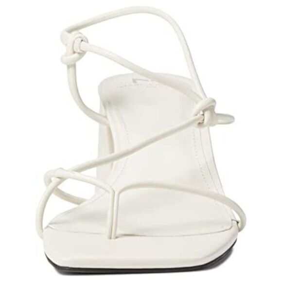 MARC FISHER Womens Ivory Chiara Slip On Leather Slingback Sandal 7.5 M